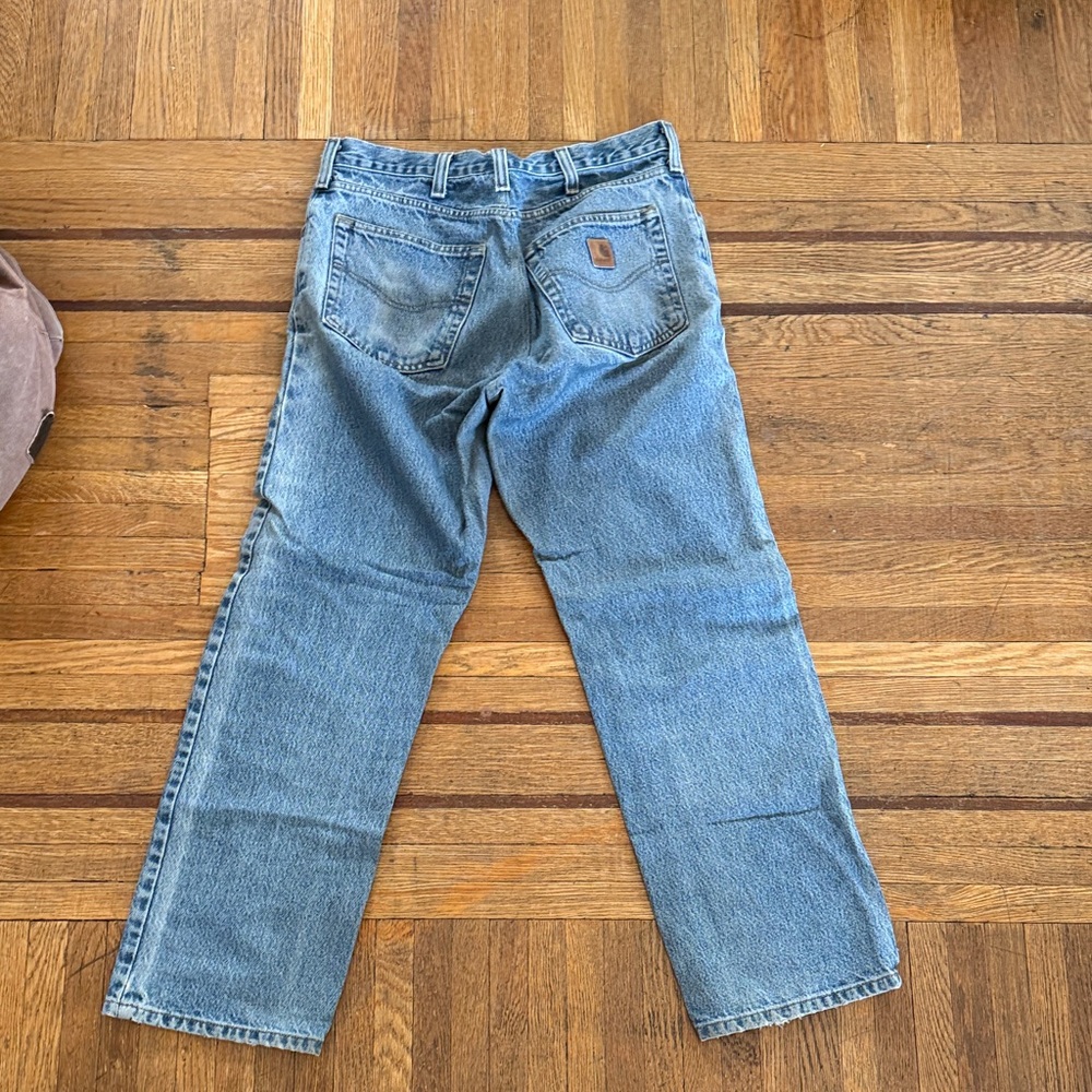 Carhartt Light Blue Men's Straight Jeans - Picture 3 of 3